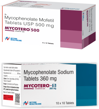 Mycotero 500mg Mycophenolate Mofetil tablets for transplant care